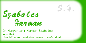 szabolcs harman business card